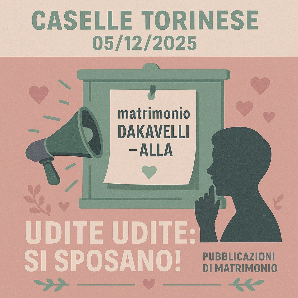 Pubblicazione Matrimonio