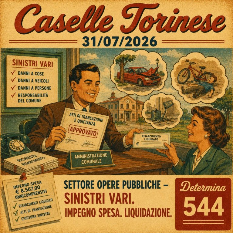 SETTORE OPERE PUBBLICHE – SINISTRI VARI. IMPEGNO SPESA. LIQUIDAZIONE