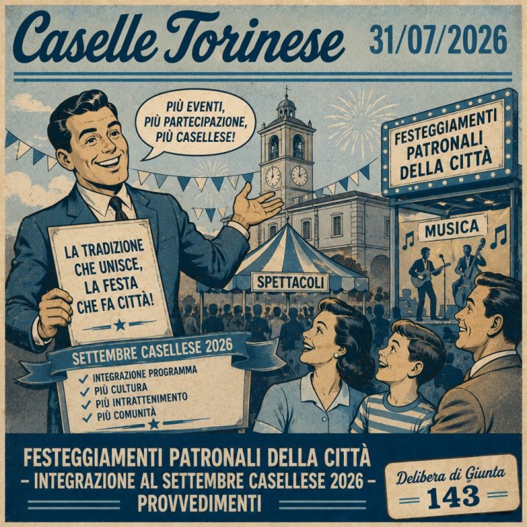 FESTEGGIAMENTI PATRONALI DELLA CITTA’ – INTEGRAZIONE AL SETTEMBRE CASELLESE 2026 - PROVVEDIMENTI